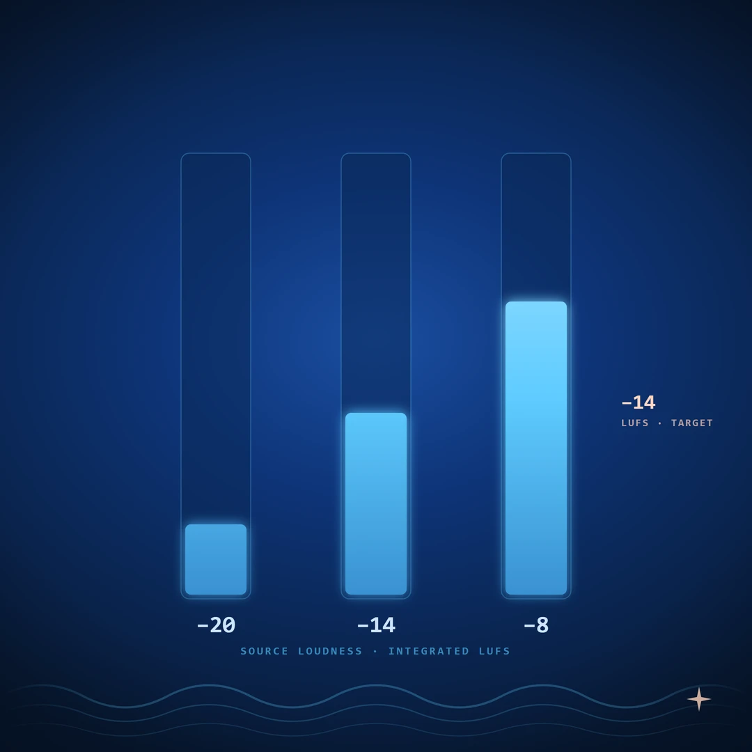 LUFS targets for Spotify, Apple Music and YouTube
